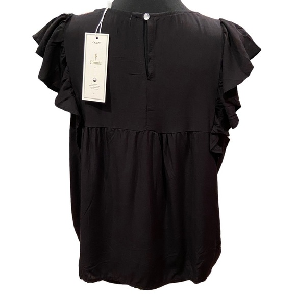 Cinnie Ruffle Sleeve Top Size Large - Picture 3 of 8